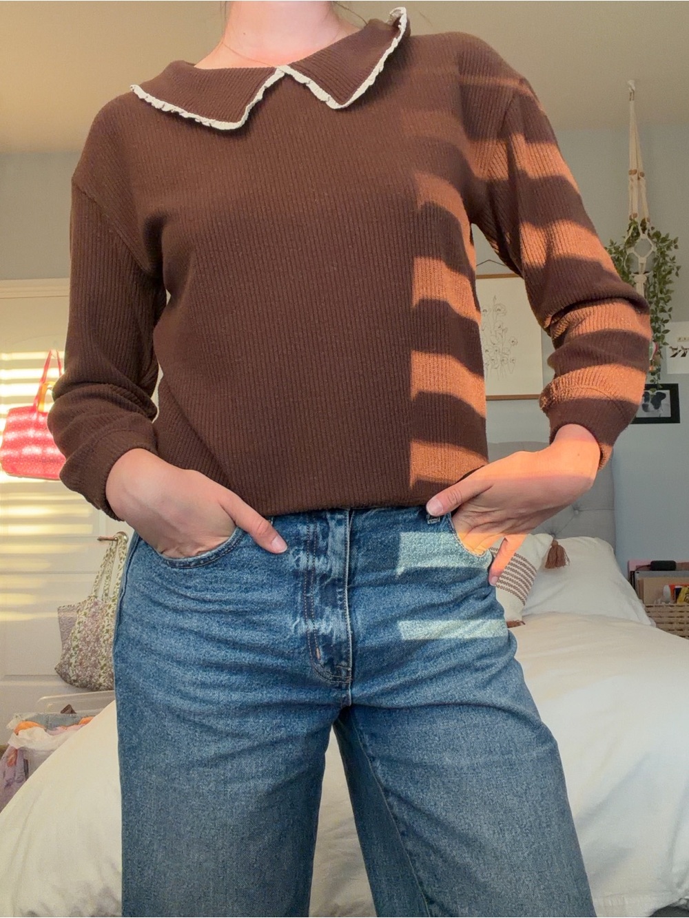 Madewell Chocolate Brown Knit Pullover